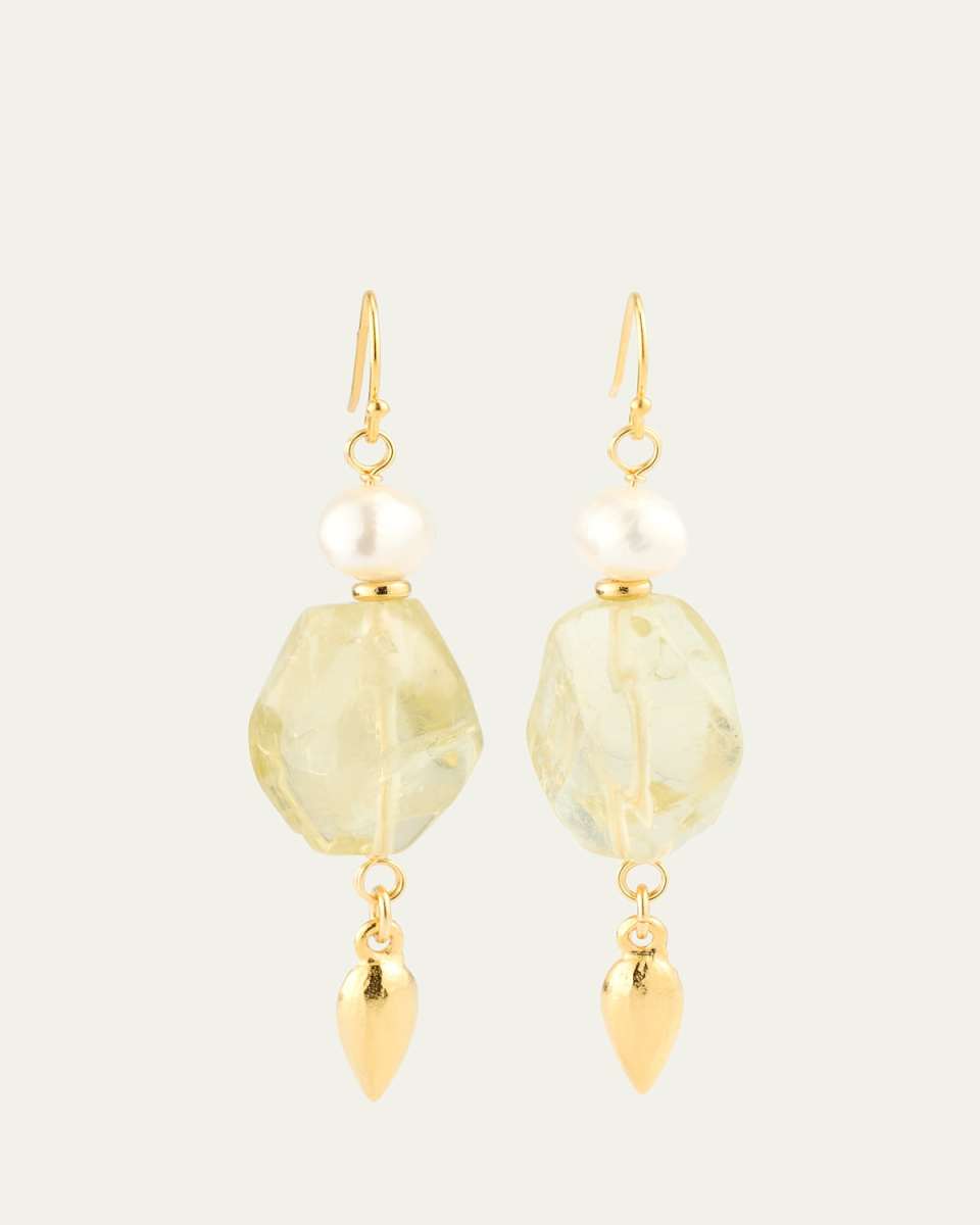 Gold Fish Wire Earrings w Ma